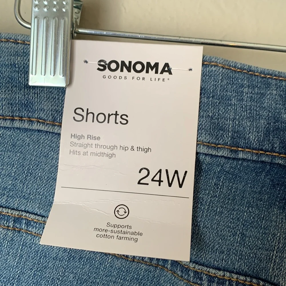 Sonoma High Rise Rolled Cuff Denim Shorts